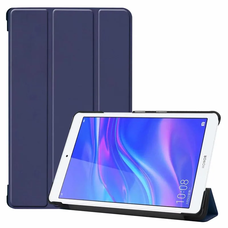 NavyBlue 50 шт./партия для huawei MediaPad M5 Lite 8,0 чехол ультра тонкий умный корпус стоящий чехол для huawei MediaPad M5 Lite 8,0 дюймов планшет - Цвет: NavyBlue