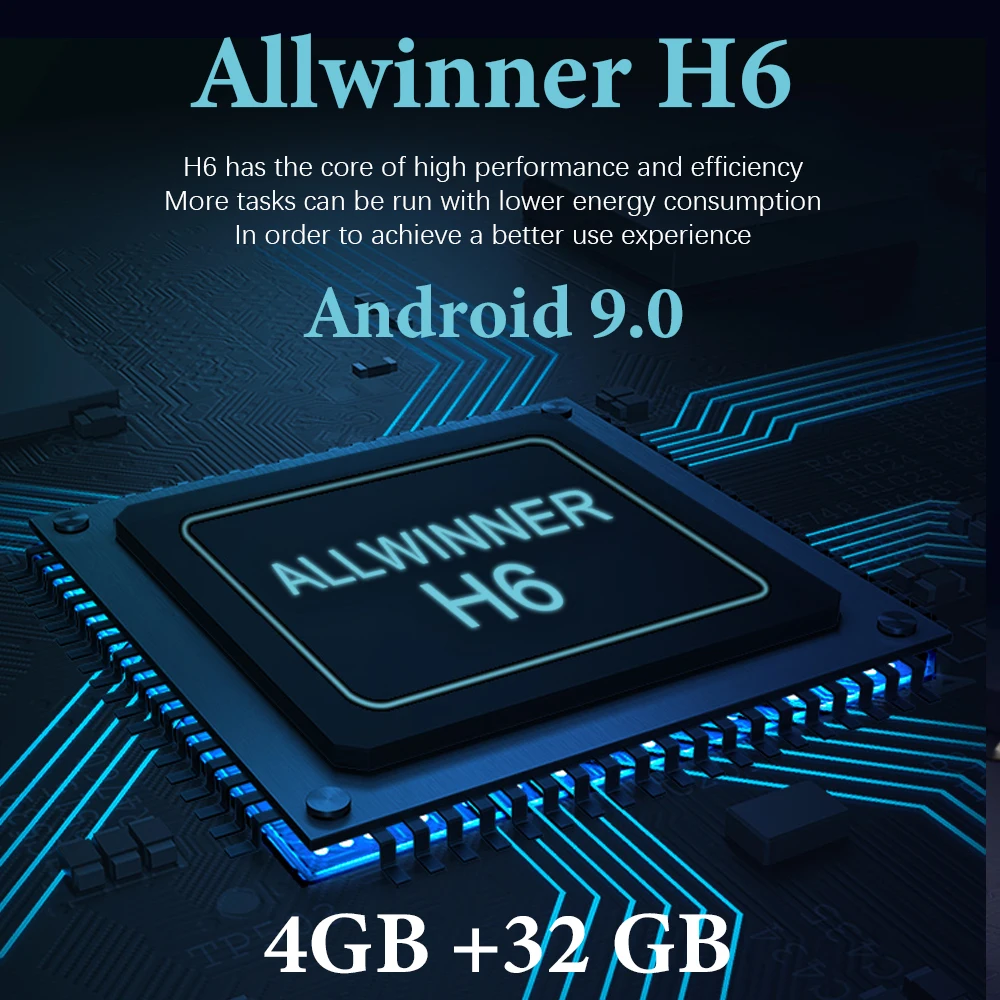 Vmade ТВ приставка android 9,0 2 Гб 16 Гб ТВ приставка Allwinner H6 четырехъядерный 64 бит Поддержка IP ТВ YouTube android 9,0 приставка HD 1080P 4K