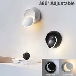 Applique murale LED au design moderne et créatif, luminaire d'intérieur, disponible en noir et en blanc 