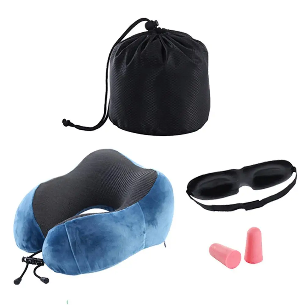 

Practical U Shaped Cervical Cushion Classic Delicate Texture Durable Memory Foam Neck Pillow Headrest Airplane Travel Space