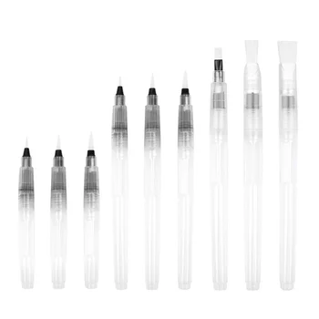 

9pcs Water Coloring Brushes Set Watercolor Water-Base Markers Pens for Beginners Kids Painting Calligraphy Drawing