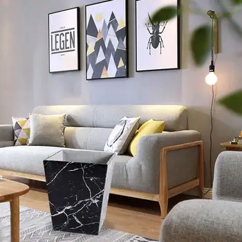 

Nordic Style Marble Garbage Storage Bucket Home Office Trash Can Rectangular Trash Can Kitchen Trash Can Storage Bucket