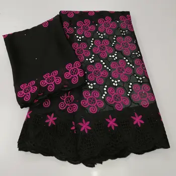 

STILL FLY tissu african dry lace fabric hot sale popular swiss voile in switzner dubai fabric black african cotton lace 5+2yards