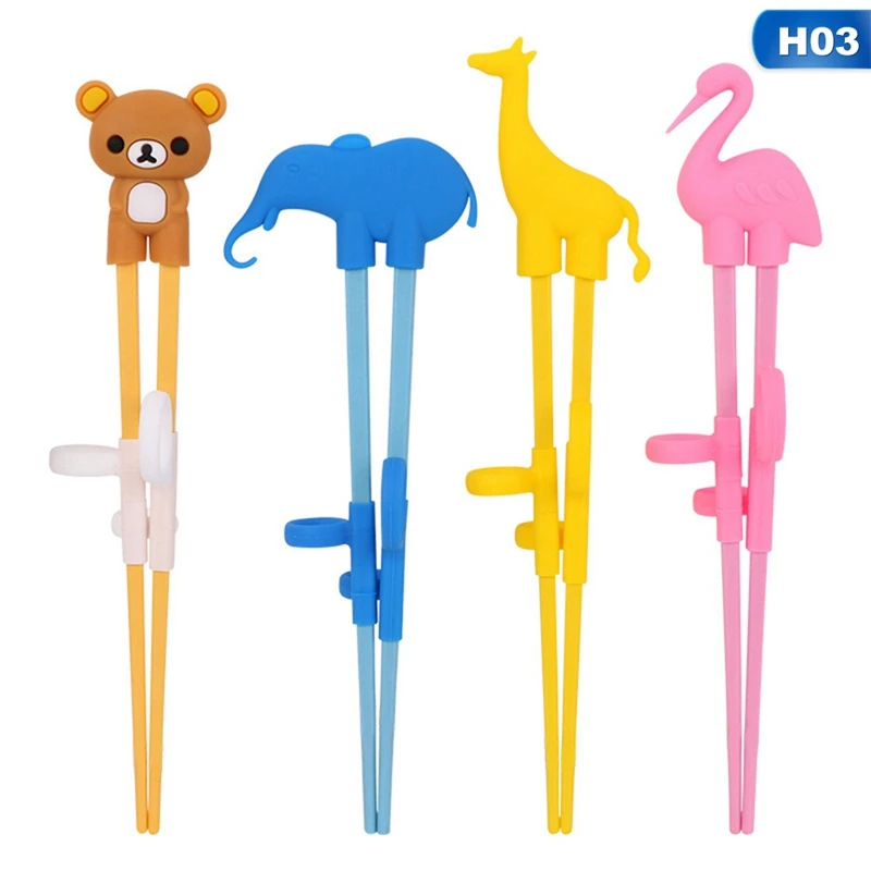 4 пары детских палочек для детей, детские Мультяшные Обучающие многоразовые Обучающие палочки для еды, товары для дома и детей
