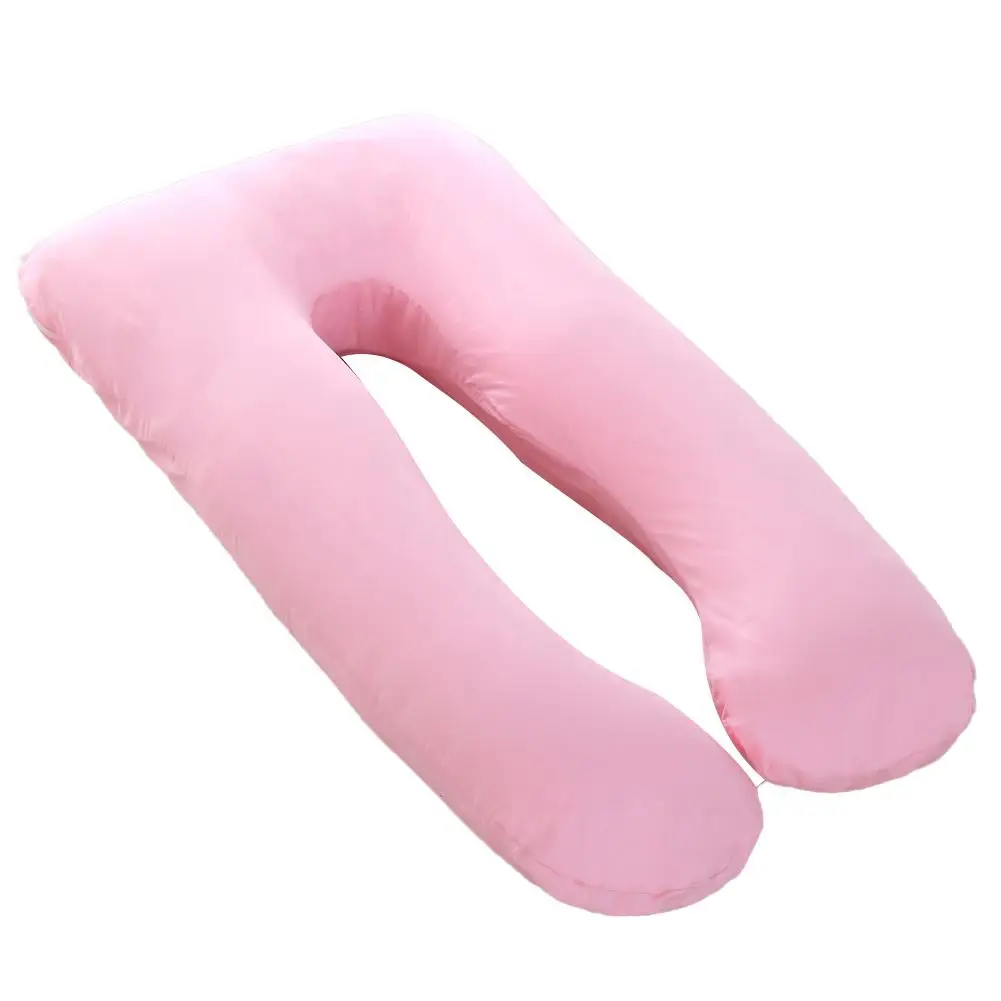Cotton pink Подушка для беременных, подушка для сна, u-образная хлопковая подушка, боковое спальное место для кормления грудью, коврик для чтения, подушка для облегчения боли в теле - Цвет: Cotton pink
