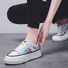 Spring New Designer White Shoes Female Platform Sneakers Women Tenis Feminino Casual Female Shoes Woman