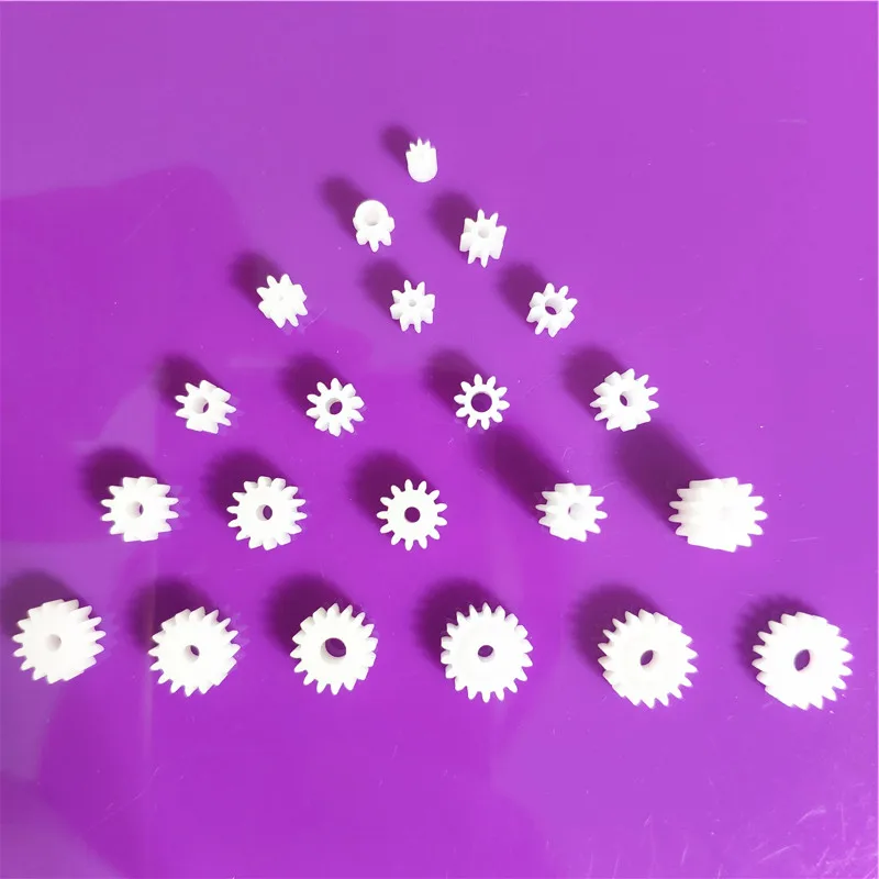 Plastic Shaft Gears Group 2 Motor Teeth Axis Gears Sets 1mm 2mm Hole Diameter DIY Helicopter Robot Toys Motor Gear Transmission Gear Electric Bike Gear Cassette Deck Tape Gear Electric Chain Saw Gear