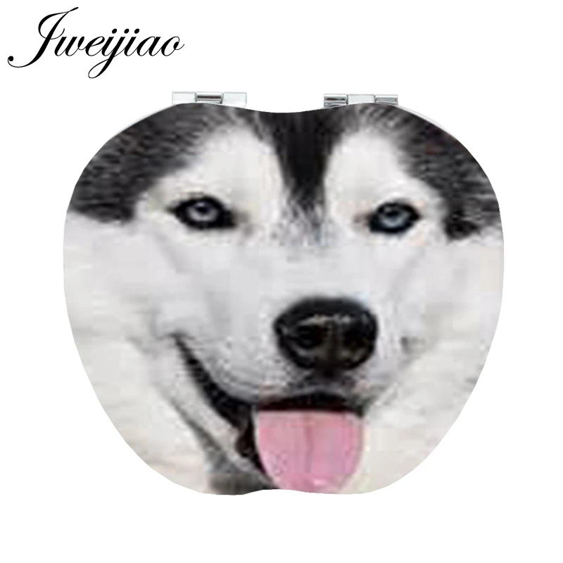CN775 7 JWEIJIAO очень bad dog бульдог карманное зеркало в кожаной оправе в форме яблока инструменты для игры Макияж Зеркала для бойфренда день рождения CN759 - Цвет: CN775 7