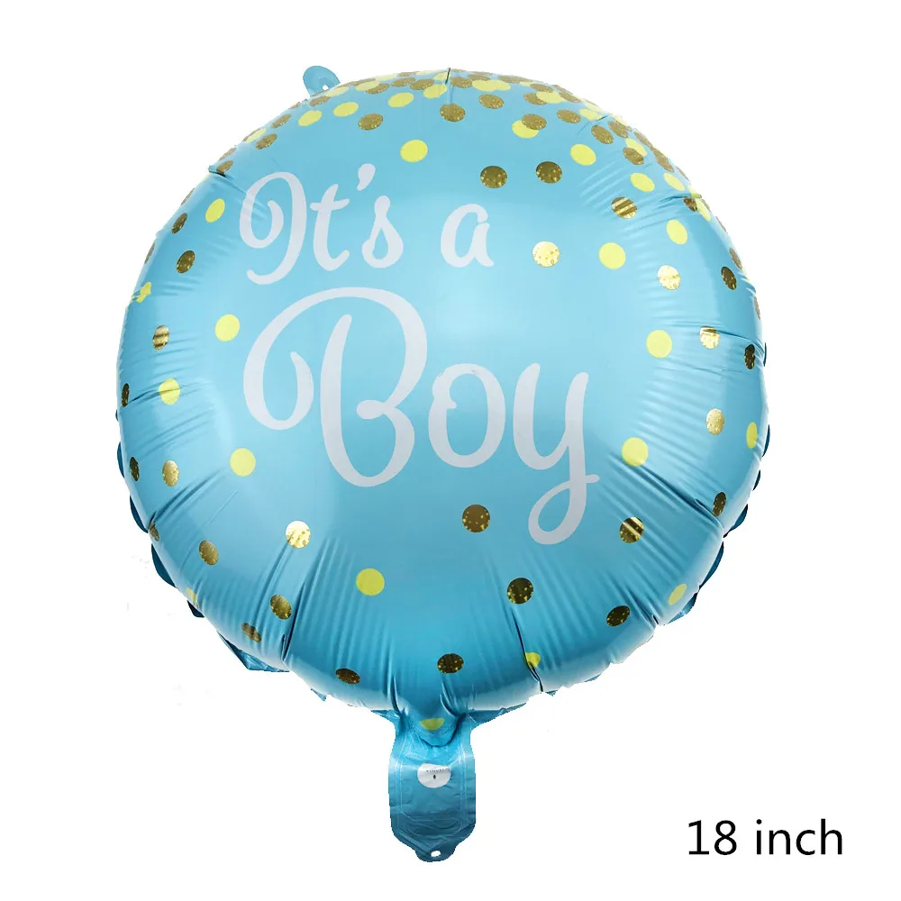 1 шт Baby Shower It Is A Boy/девушка с воздушными шарами 1-й воздушный шар на день рождения Корона Лук Globos BABY День рождения украшения Дети Baloon - Цвет: 2