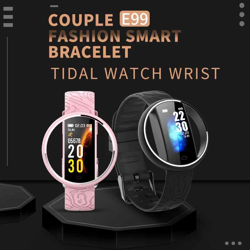 Hot Sale  Couple Watch Fashion Design Smart Watch Women Heart Rate Passometer Sleep Monitoring Sport Bracelet
