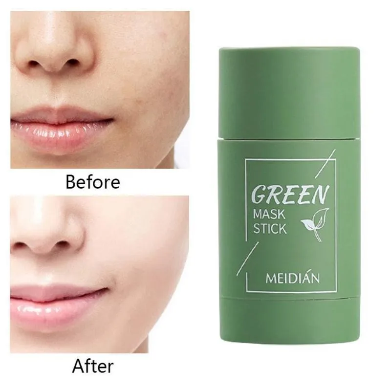 Girl Green Tea Solid Mask Deep Cleaning Mud Mask Stick Oil Control Anti-Acne Eggplant Masks Purifying Clay Stick Mask Skin Care