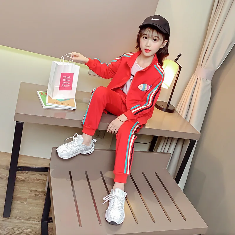 Детский спортивный костюм для девочек кардиган с мультяшным рисунком +