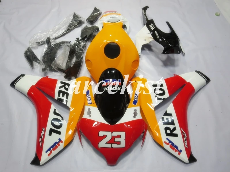 Литьевая Форма ABS мотоцикл обтекатель комплект Подходит для Honda CBR1000RR 08 09 10 11 2008 2009 2010 2011 тела набор белый синий