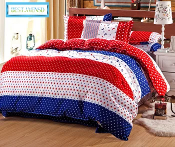 

roupa de cama bedding set queen king size 4pcs Cotton bed sheet +duvet cover + pillowcases housse de couette couvre lit