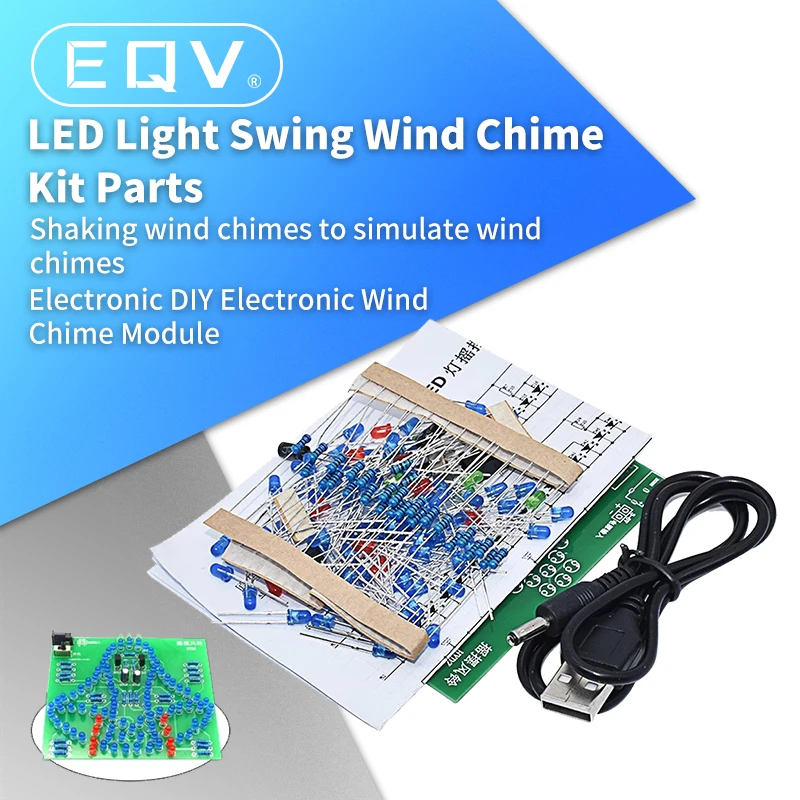 Лабораторные качающиеся колокольчики Wobbly Windbell Fun Electronic DIY Kit отжим 95 светодиодов 5