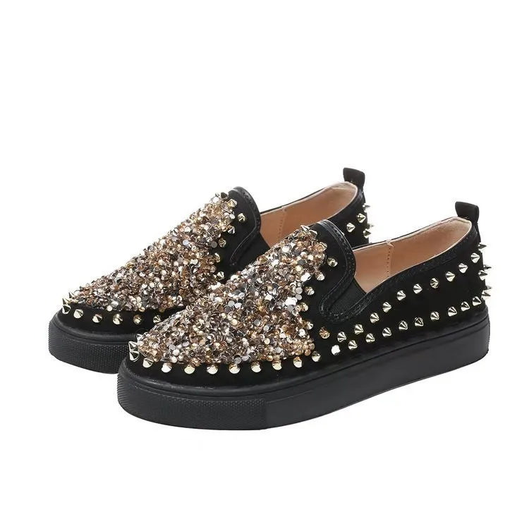 black bling tennis shoes