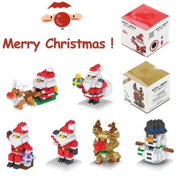 

6 Models Christmas Tiny Particle Building Blocks Bricks Mini Diamond Blocks Famous Toys Educational Toys For Xmas Birthday Gifts