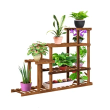 Anticorrosive Solid Wood Flower Airs Indoor To Ground Ladder Shelf Household Flowerpot Rack