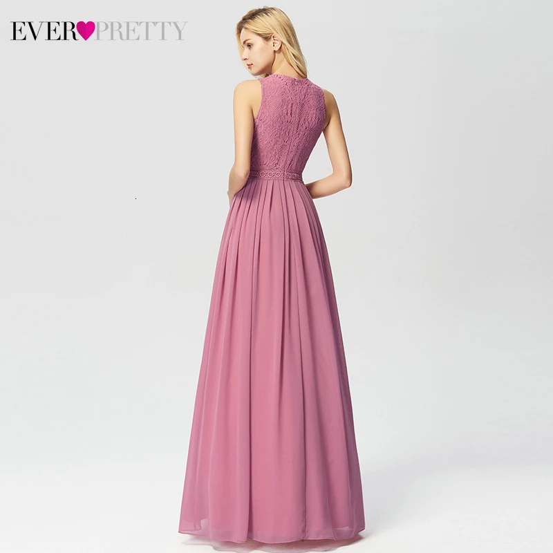 Prom Dresses 2020 Ever Pretty Elegant Beading Lace Long Banquet Party Gown Pleated Chiffon A-Line Robe De Soiree Lady Gala Dress