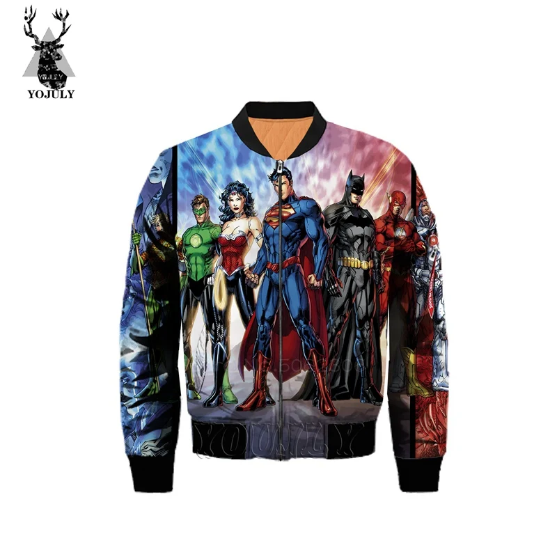 Мужская куртка с 3d принтом Супермена, Marvel off white, модная, утолщенная, Армейская, мужская куртка-бомбер в стиле хип-хоп, уличная одежда, теплое пальто J07 - Цвет: 8