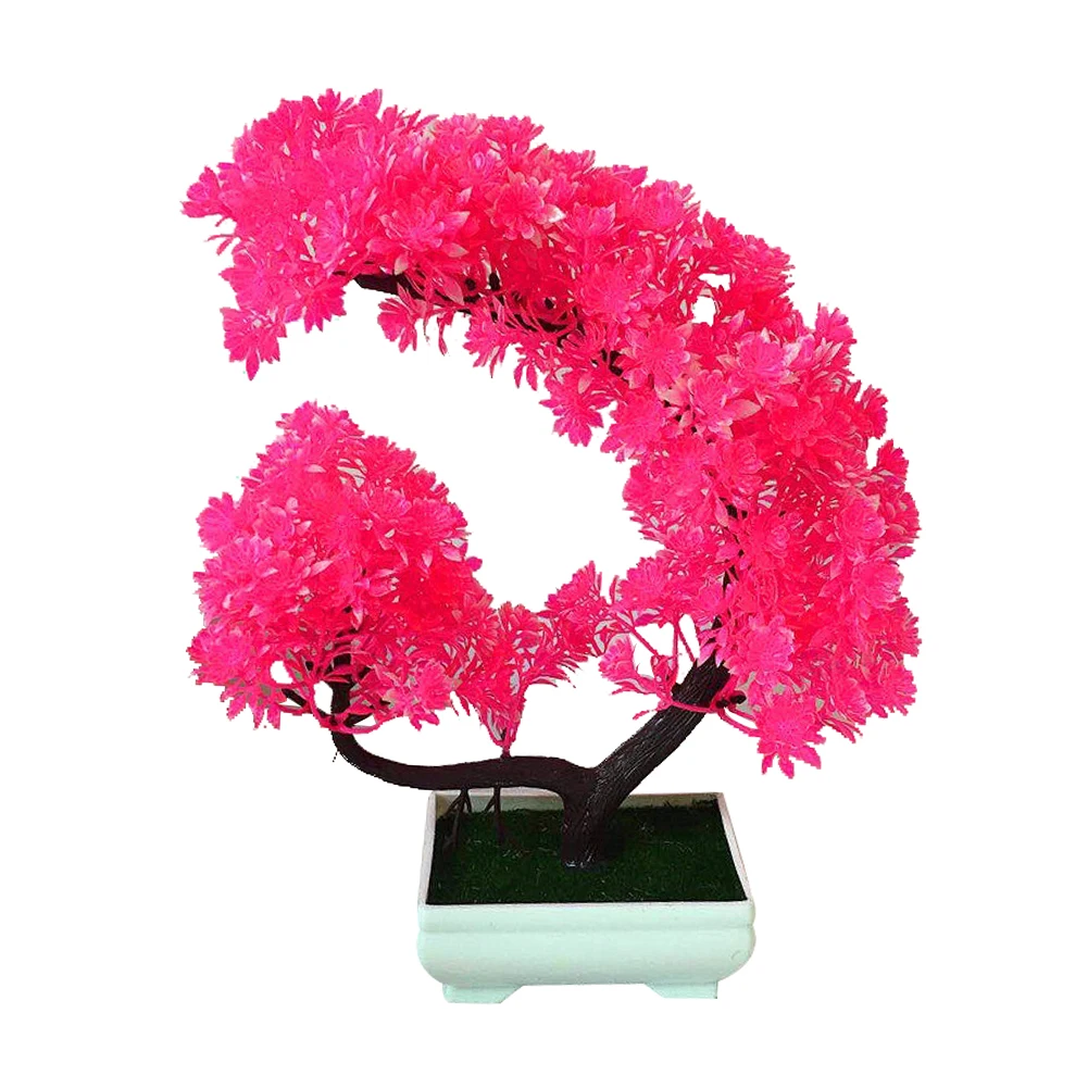 Artificial Flower Pine Plant Bonsai Garden DIY Holiday Party Home Desktop Decor