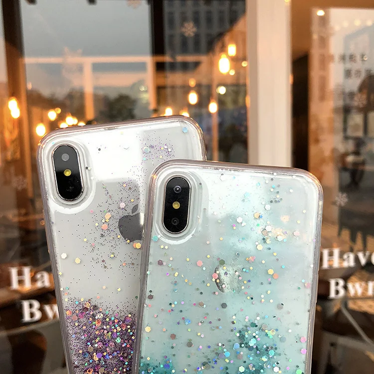 2019 Glitter Luxury Case For Iphone XR Case Iphone 7 6 6s 8 Plus Cases Soft TPU Transparent Cover For Iphone X XS Mas Case
