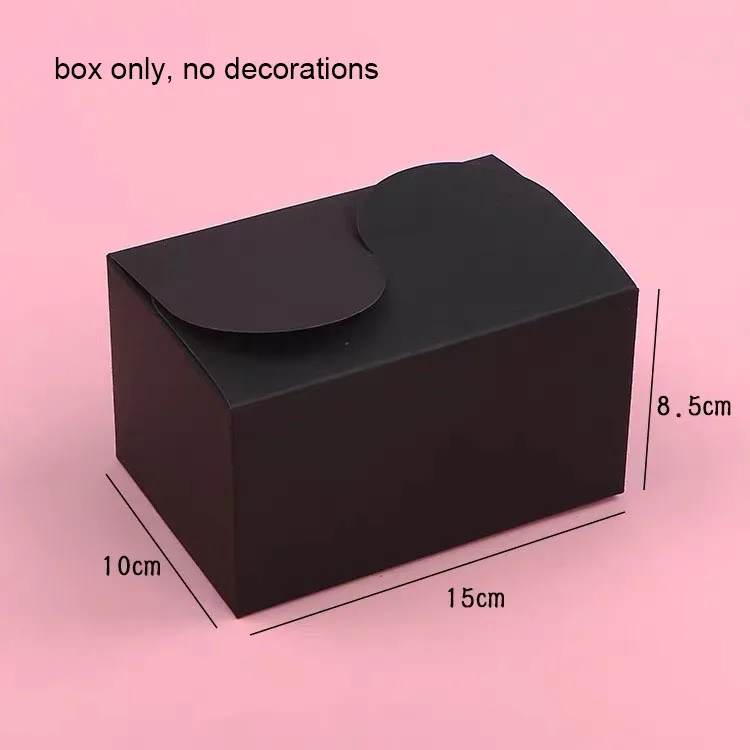 15x10x8.5cm 50 шт./лот, черная/белая крафт-бумага, коробка для торта, пустая коробка для печенья, печенья, упаковочная коробка для капкейков, крафт-бумага, подарочные упаковочные коробки - Цвет: 15x10x8.5cm