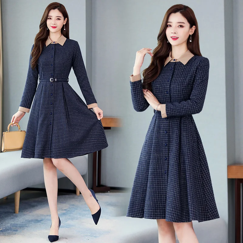 woolen midi dress