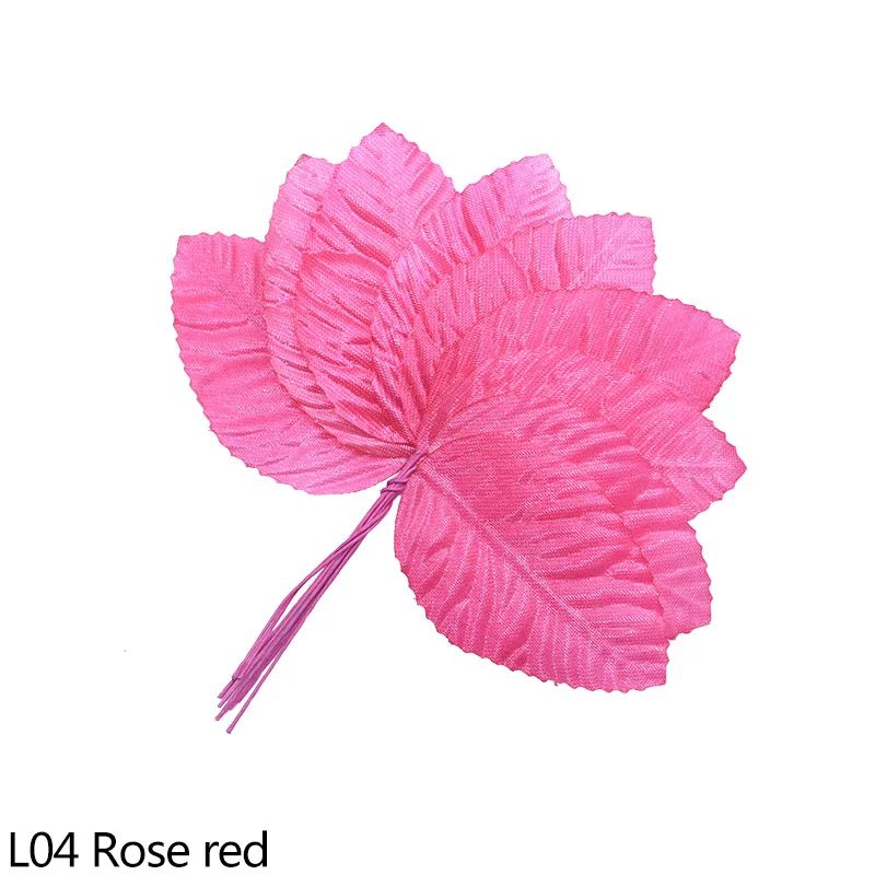 L04-100pcs 100 шт./лот, зеленые, белые, розовые, бежевые, красные, оранжевые искусственные листья, свадебные украшения, сделай сам, венок, подарок, скрапбукинг, ремесло, искусственный цветок - Цвет: L04-100pcs