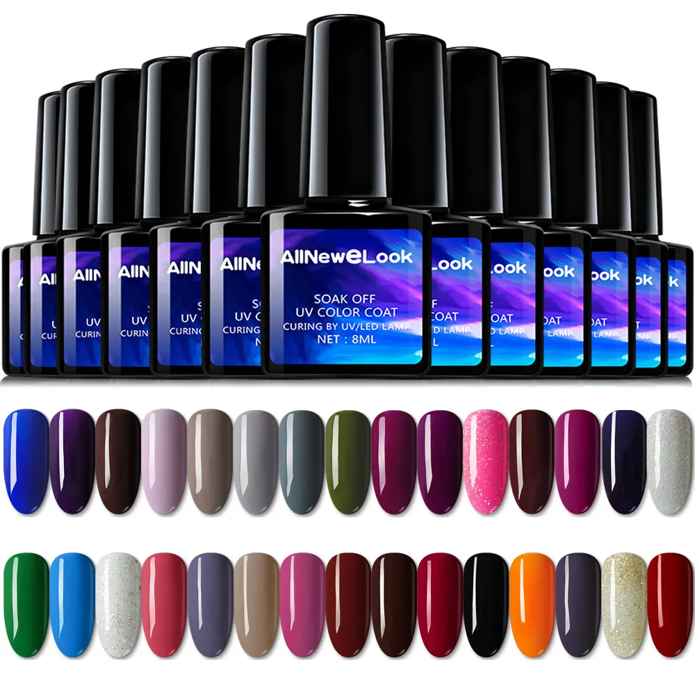 AllNeweLook 120 Colors Gel Nail Polish Paint For Nail Polish LED UV Gel