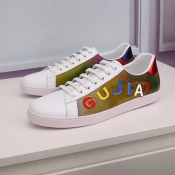 

sneakers 2020 latest Italy gujia man shoes from the fashion man's shoes counter in are made of cowhide leather and upper leather