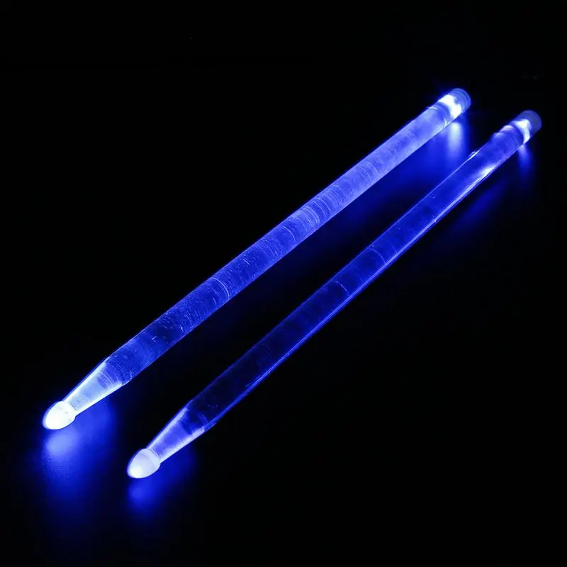 OOTDTY 5A Acrylic Luminous Drum Stick Dark Stage Performance Noctilucent Jazz Drumstick