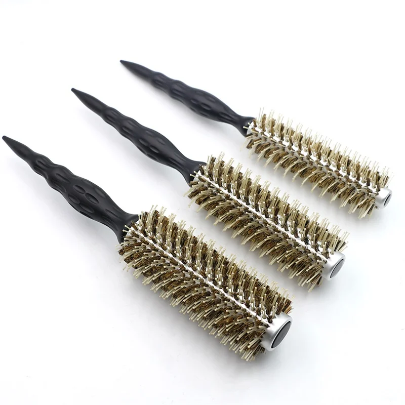 Профессиональная Нейлоновая Щетка с керамическим покрытием Круглый гребень для