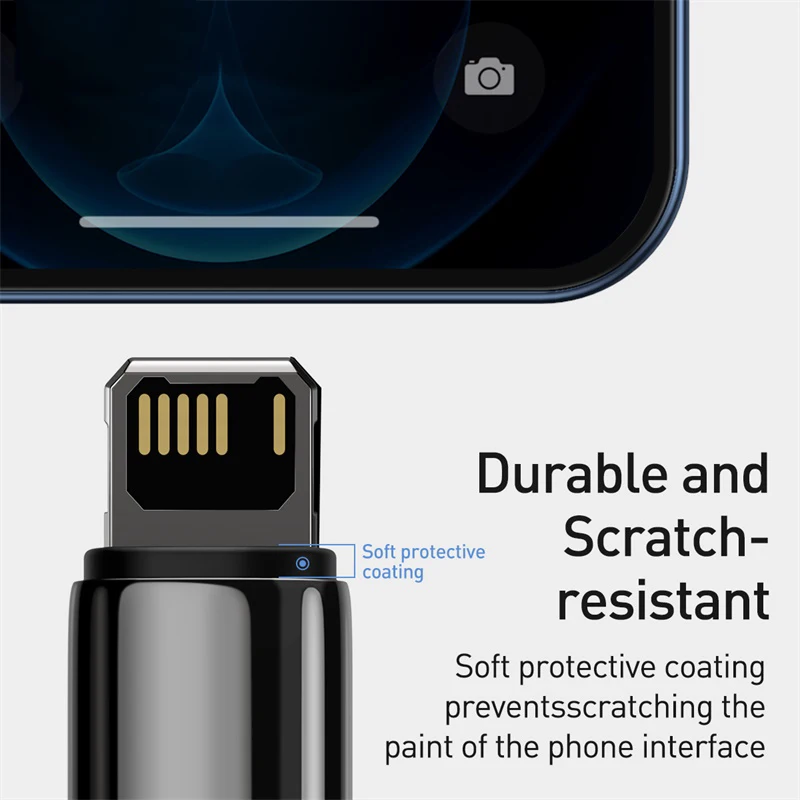 Baseus 2.4A USB Cable For iPhone 14 13 Pro Max XR Xs Cable Fast Charging Cable for iPhone 12 Charger USB Data Line - 4