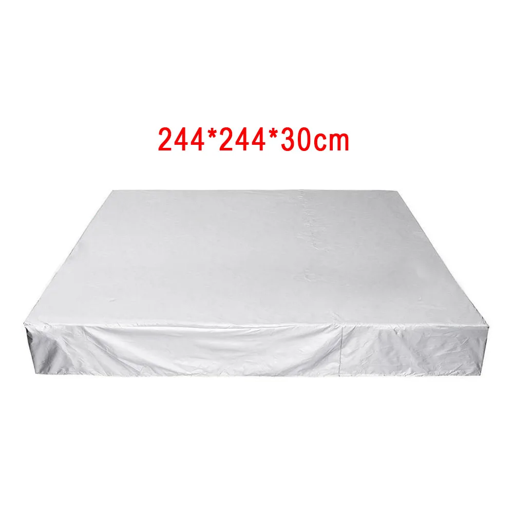 

Anti UV Silver Elastic Spa Adjustable Heavy Duty Swimming Pool Dust Cover Polyester Rainproof Tub Cover Protective Outdoor