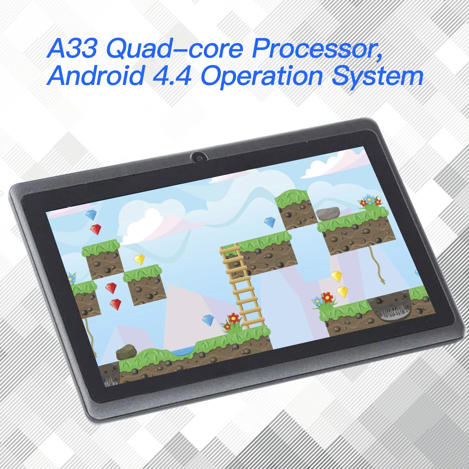 Presente para Crianças Polegada Tablet Android Quad-core Processador Wifi Versão Dupla Câmera Entretenimento Máquina Estudantes Adultos 7 6 Processador quad-core android com câmera dupla, para