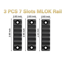3 шт. охотничьего ружья ar15 M-Lok handguard Пикатинни 7-образными пазами Алюминий планка Пикатини раздел для MLOK Совместимость с операционными системами