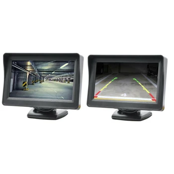 

Auto Car Backup Camera Rear View LCD Monitor DC 12V 4.3 inch Waterproof