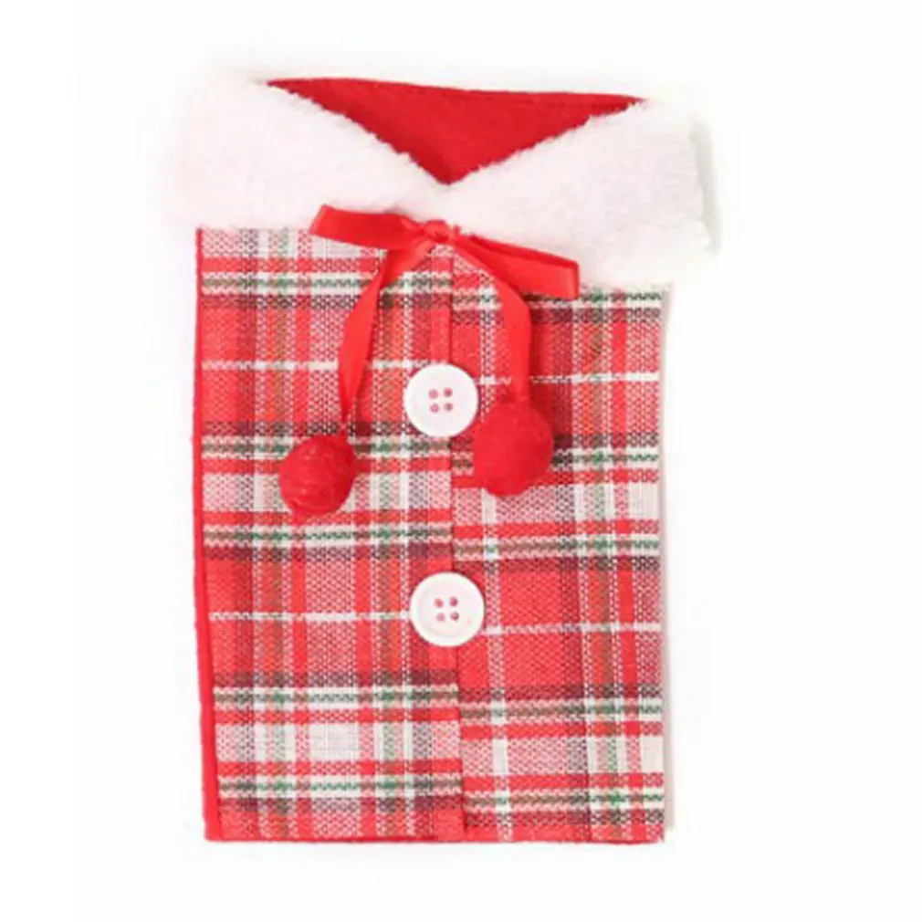 

Christmas Wine Bottle Clothes Double-ball Bow Wine Set Wine Bottle Sweater Christmas Gift Christmas Party Decoration