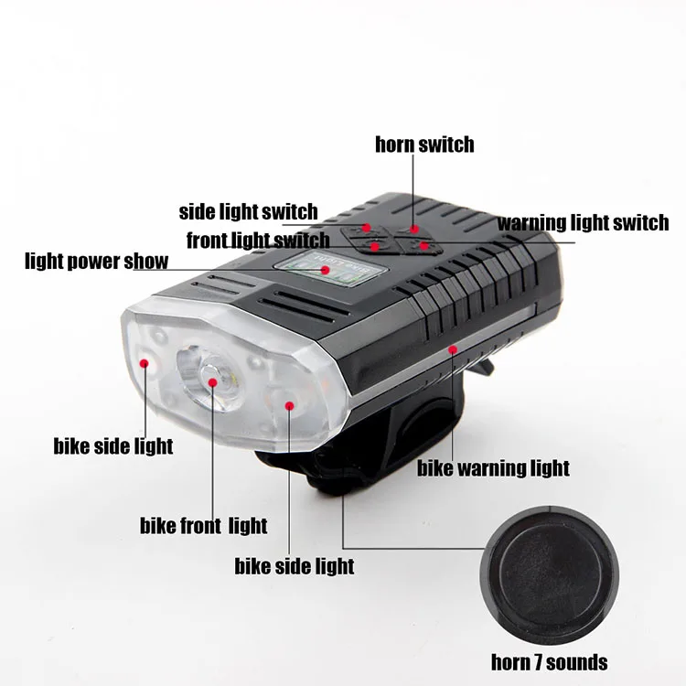 Велосипедный передний светильник, перезаряжаемый через USB, 500 люмен, двойной светодиодный светильник с бусинами, велосипедный светильник, водонепроницаемый велосипедный головной светильник, защитный светильник, наборы