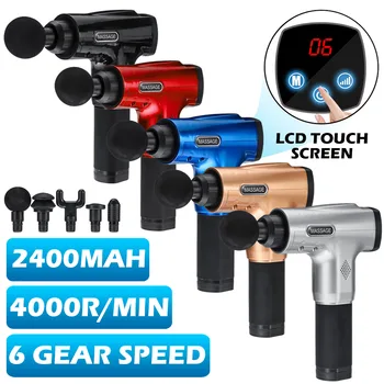 

LCD Display Massage Guns 6Gears Deep Muscle Massager Muscle Pain Body Massage Exercising Relaxation Slimming Shaping Pain Relief