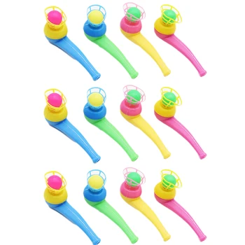 

12Pcs Suspended Floating Blowing Ball Toy Blowing Club Children'S Game Balance Training Blowing Ball Outdoor Interactive Toys