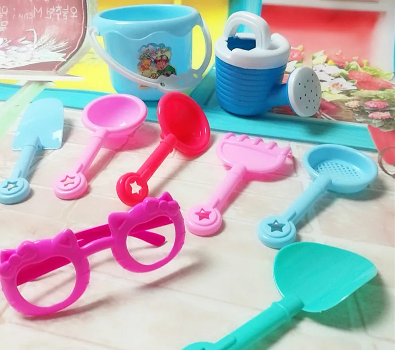 Детские пляжные игры, игрушки, 9 шт., Набор детских песочников, летние игрушки для пляжных игр, детские песочные водные игры, пляжные игрушки - Цвет: random