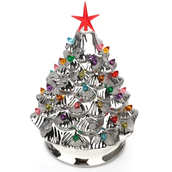

New Christmas Mini Ceramic Tree Festive Christmas Tree Décor Vintage Desktop Decoration Winter Tree Holidays Party Supplies