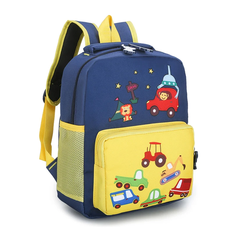 Мультяшные детские школьные сумки для детей 3-5 лет, Мультяшные животные, машинки, рюкзак для девочек и мальчиков, нейлоновая школьная сумка, детский сад, подарок для ребенка