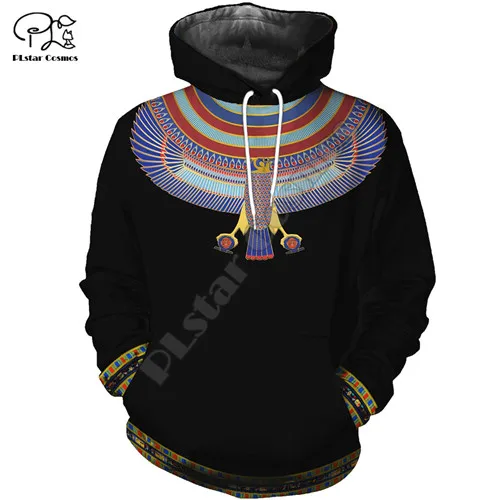 Hoodies Мужская Ретро Толстовка с 3D принтом глаза древнего египетского Хоруса, Мужская винтажная толстовка унисекс на молнии, пуловер, спортивный костюм - Цвет: Hoodies