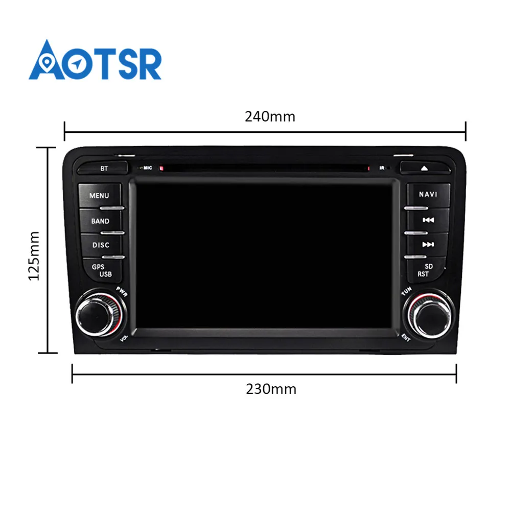Android 9,0 gps автомобильный dvd плеер с навигацией плеер для Audi A3 S3 2003-2012 комплект с gps-навигатором мультимедийный плеер радио магнитофон