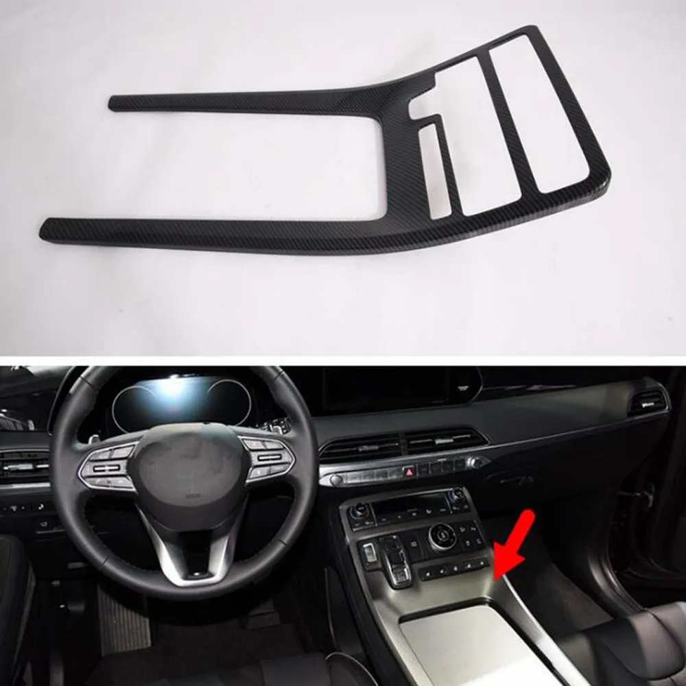 

For Hyundai Palisade 2019 2020 Car Gear Shift Frame Trim Styling Interior Auto Accessory ABS Carbon Fiber Style