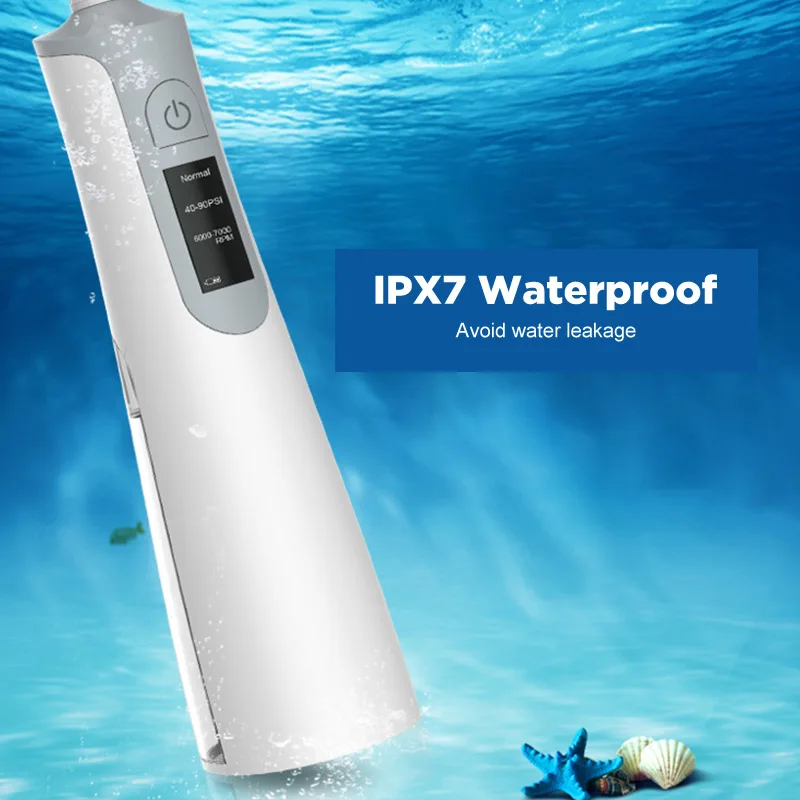 Minleaf WT-128 дисплей струя воды зубная нить Стоматологический Ирригатор для полости рта портативный IPX7 водонепроницаемый 3 режима водный уход за полостью рта