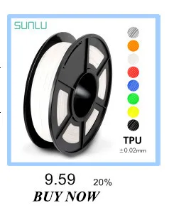 SUNLU ABS нити 1,75 мм 1 кг красочные пластиковые печатные материалы для FDM 3d принтер точность измерения+/-0,02 мм